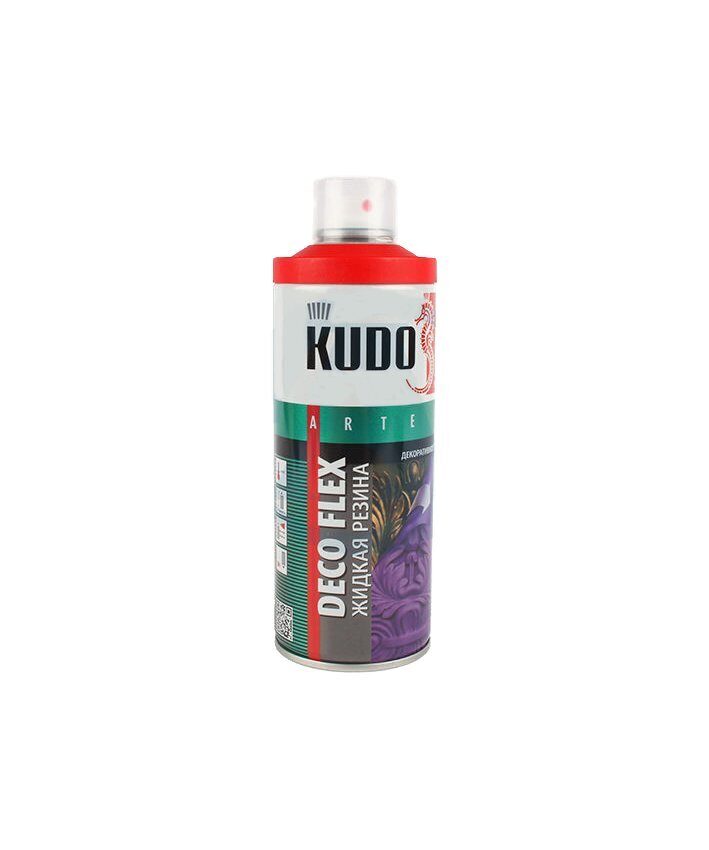 Жидкая резина KUDO DECO FLEX Декоративная серия. Красная флуоресцентная (светоотражающая)