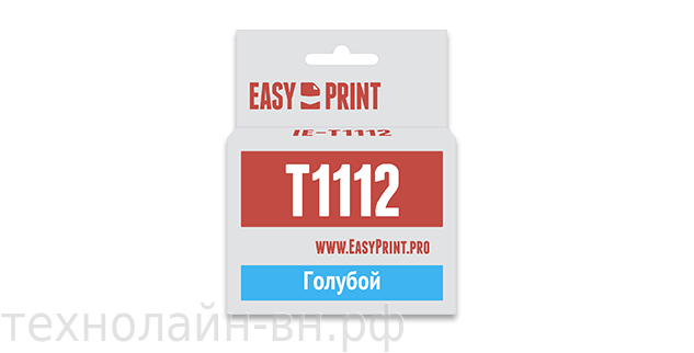 Картридж EasyPrint IE-T1112 для Epson Stylus Photo R390/RX690, голубой, с чипом