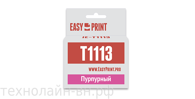 Картридж EasyPrint IE-T1113 для Epson Stylus Photo R390/RX690, пурпурный, с чипом