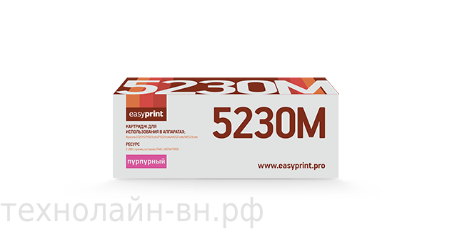 Тонер-картридж EasyPrint LK-5230M для Kyocera ECOSYS M5521cdn/ P5021cdn (2200 стр.) пурпурный, с чипом