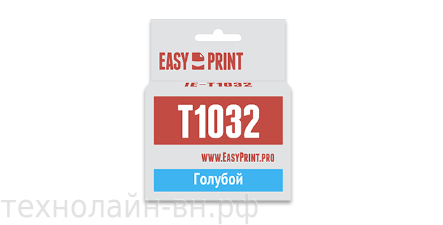 Картридж EasyPrint IE-T1032 для Epson Stylus TX550W/Office T30/T1100, голубой, с чипом